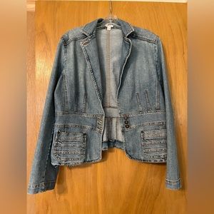 Fitted denim blazer, size XL
